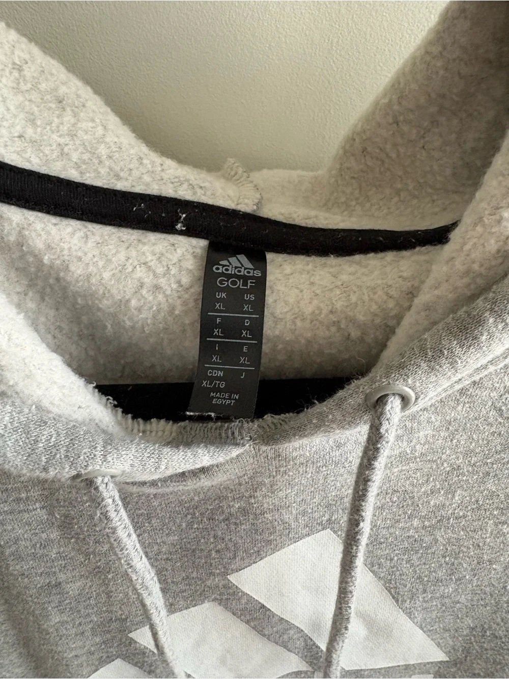 adidas Gray Pullover Hoodie with White Trefoil Logo